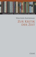 ISBN 9783487136165: Zur Kritik der Zeit - Mit einem Nachwort zur Neuauflage