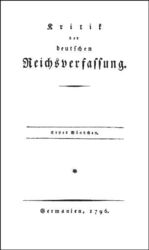 ISBN 9783487136639: Kritik der deutschen Reichsverfassung