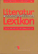 ISBN 9783503037452: Literaturwissenschaftliches Lexikon (LL) – Grundbegriffe der Germanistik