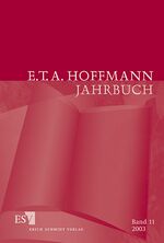 ISBN 9783503061952: E.T.A. Hoffmann-Jahrbuch 2003