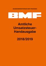 ISBN 9783503182534: Amtliche Umsatzsteuer-Handausgabe 2018/2019