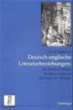 ISBN 9783506708298: Deutsch-englische Literaturbeziehungen – Der historische Roman Sir Walter Scotts und seine deutschen Vorläufer