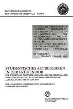 ISBN 9783515077040: Studentisches Aufbegehren in der frühen DDR – Der Widerstand gegen die Umwandlung der Greifswalder medizinischen Fakultät in eine militärmedizinische Ausbildungsstätte im Jahr 1955