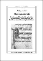 Musica naturalis - Tradition und Kontinuität spekulativ-metaphysischer Musiktheorie in der Poetik des französischen Mittelalters