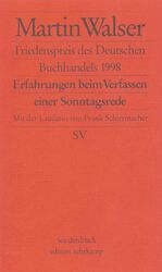 ISBN 9783518065501: Erfahrungen beim Verfassen einer Sonntagsrede – Friedenspreis des Deutschen Buchhandels 1998