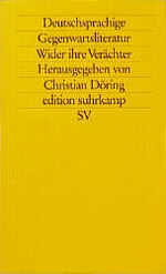 ISBN 9783518119389: Deutschsprachige Gegenwartsliteratur: Wider ihre Verächter