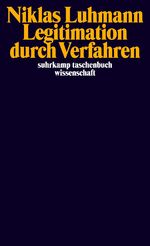 ISBN 9783518280430: Legitimation durch Verfahren