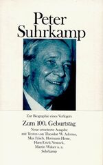 ISBN 9783518403518: Peter Suhrkamp : zur Biographie eines Verlegers in Daten, Dokumenten und Bildern. vorgelegt von Siegfried Unseld. Unter Mitw. von Helene Ritzerfeld / Teil von: Bibliothek des Börsenvereins des Deutschen Buchhandels e.V. <Frankfurt, M.>