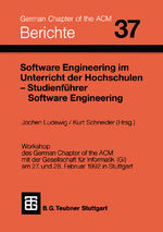 ISBN 9783519026785: Software Engineering im Unterricht der Hochschulen SEUH ’92 und Studienführer Software Engineering