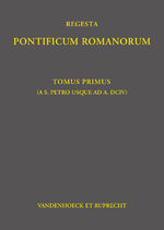 ISBN 9783525302941: Regesta Pontificum Romanorum – Tomvs I (ab a. 39 – ad a. 604)