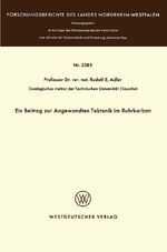 ISBN 9783531023854: Ein Beitrag zur Angewandten Tektonik im Ruhrkarbon | Rudolf E. Adler | Taschenbuch | 138 S. | Deutsch | VS Verlag für Sozialwissenschaften | EAN 9783531023854
