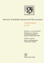 ISBN 9783531082370: Natur-, Ingenieur- und Wirtschaftswissenschaften – Vorträge · N 237