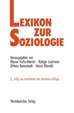 ISBN 9783531114170: Lexikon zur Soziologie