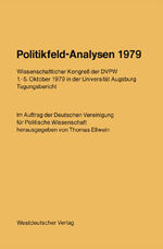 ISBN 9783531115191: Politikfeld-Analysen 1979 - Wissenschaftlicher Kongreß der DVPW 1.–5. Oktober 1979 in der Universität Augsburg