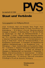 Wolfgang Streeck: Staat und Verbände / W