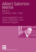 ISBN 9783531156972: Albert Salomon Werke - Bd. 2: Schriften 1934 - 1942