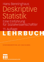 ISBN 9783531346076: Deskriptive Statistik – Eine Einführung für Sozialwissenschaftler