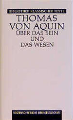 ISBN 9783534000241: Über das Sein und das Wesen. De ente et essentia – Lat. /Dt.