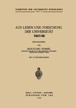 ISBN 9783540014942: Aus Leben und Forschung der Universität 1947/48