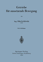 ISBN 9783540017332: Getriebe für aussetzende Bewegung