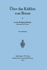 ISBN 9783540027225: Über das Kühlen von Beton