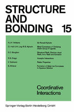ISBN 9783540064107: Coordinative Interactions