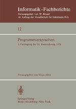 ISBN 9783540086802: Programmiersprachen – 5. Fachtagung der GI, Braunschweig, 8./9. März 1978