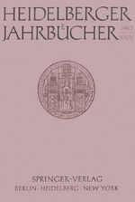 ISBN 9783540101758: Heidelberger Jahrbücher