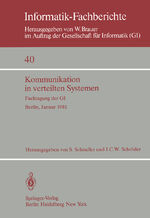 ISBN 9783540106180: Kommunikation in verteilten Systemen – Fachtagung der GI, Berlin, 27.–30. Januar 1981