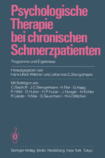 ISBN 9783540155133: Psychologische Therapie bei chronischen Schmerzpatienten - Programme und Ergebnisse