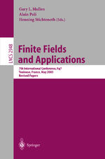 ISBN 9783540213246: Finite Fields and Applications – 7th International Conference, Fq7, Toulouse, France, May 5-9, 2003, Revised Papers