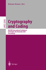 ISBN 9783540430261: Cryptography and Coding - 8th IMA International Conference Cirencester, UK, December 17-19, 2001 Proceedings