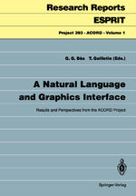 ISBN 9783540556756: A Natural Language and Graphics Interface – Results and Perspectives from the ACORD Project