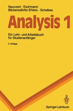 ISBN 9783540562122: Analysis 1 - Ein Lehr- und Arbeitsbuch für Studienanfänger