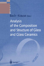 ISBN 9783540586104: Analysis of the Composition and Structure of Glass and Glass Ceramics