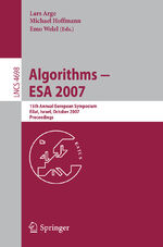 ISBN 9783540755197: Algorithms - ESA 2007 – 15th Annual European Symposium, Eilat, Israel, October 8-10, 2007, Proceedings