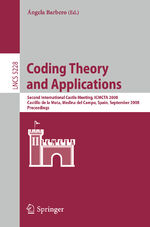 ISBN 9783540874478: Coding theory and applications - 2nd international castle meeting ; proceedings