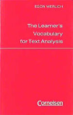 ISBN 9783559232016: The Learner's Vocabulary for Text Analysis: Für Sek.II Werlich, Dr. Egon