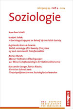 ISBN 9783593501338: Soziologie 4.2014 - Forum der Deutschen Gesellschaft für Soziologie