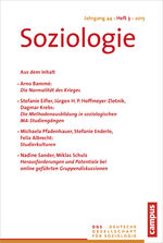 Soziologie 3.2015 - Forum der Deutschen Gesellschaft für Soziologie