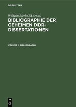 ISBN 9783598112096: Bibliographie der geheimen DDR-Dissertationen