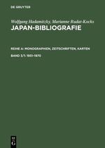 ISBN 9783598221521: Wolfgang Hadamitzky; Marianne Rudat-Kocks: Japan-Bibliografie. Monographien,... / 1951–1970