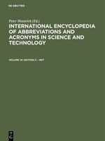 ISBN 9783598229923: International Encyclopedia of Abbreviations and Acronyms in Science and Technology / Edition K – Net