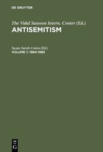 ISBN 9783598236976: Antisemitism. An Annotated Bibliography. Volume 1: 1984-1985