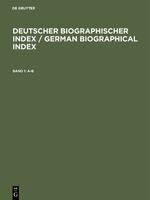 ISBN 9783598341762: Deutscher Biographischer Index