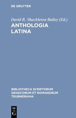 ISBN 9783598710308: Anthologia Latina – Pars I: Carmina in codicibus scripta. Fasc.1.Libri Salmasiani aliorumque carmina