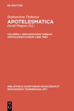 ISBN 9783598713668: Hephaestionis Thebani apotelesmaticorum libri tres