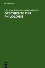 ISBN 9783598772535: Geschichte der Philologie