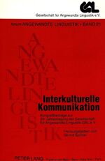 ISBN 9783631428887: Interkulturelle Kommunikation – Kongreßbeiträge zur 20. Jahrestagung der Gesellschaft für Angewandte Linguistik, GAL e.V.