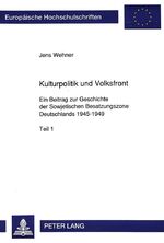 Kulturpolitik und Volksfront: Kulturpolitik und Volksfront